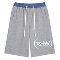 Unisex Plaid Waistband Shorts