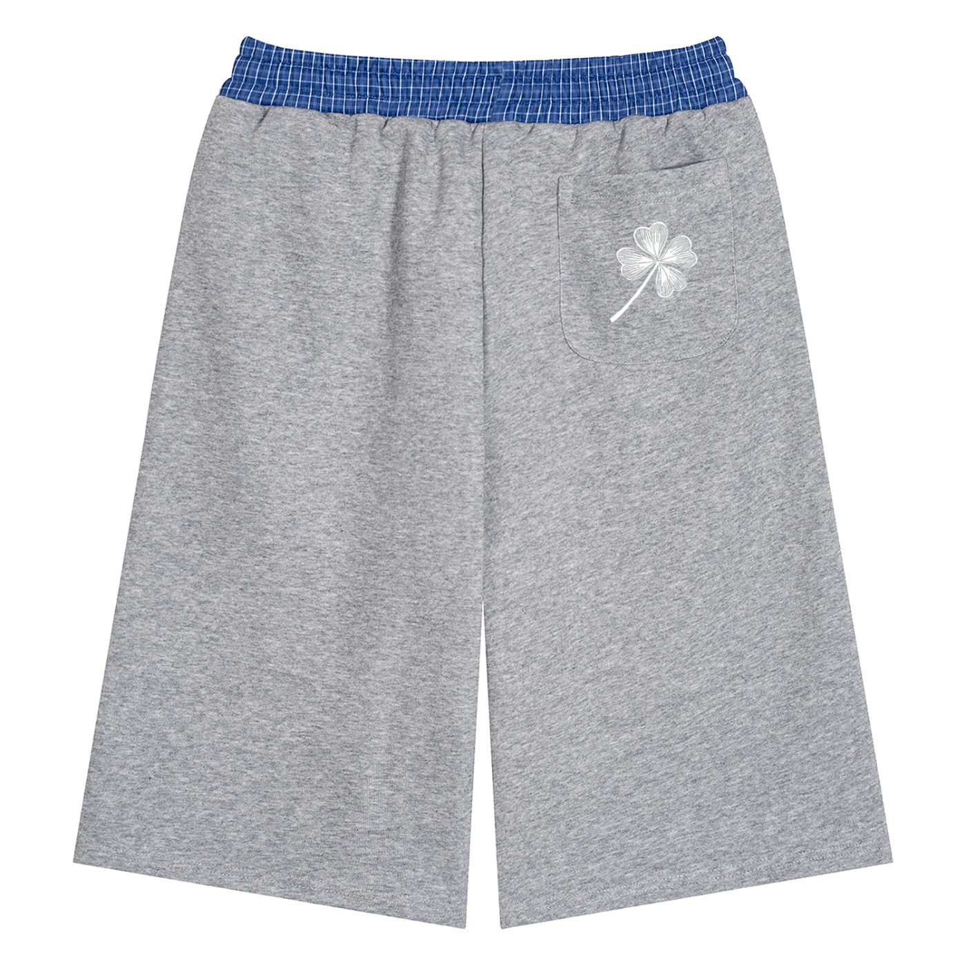 Unisex Plaid Waistband Shorts