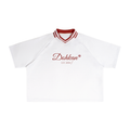 Contrast Lapel Collar Boxy T-Shirt