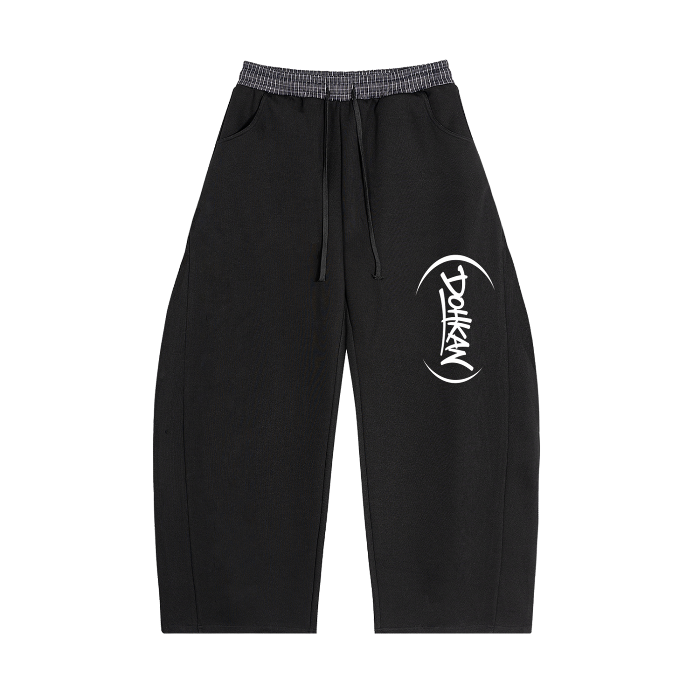 Plaid Waistband Barrel Sweatpants